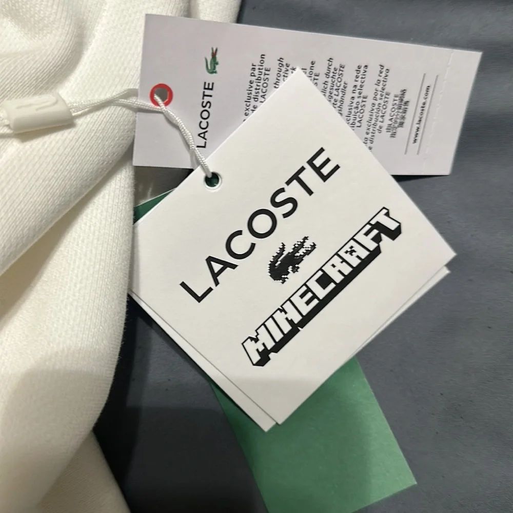 NWT Unisex Lacoste Minecraft white hoodie - Picture 5 of 12